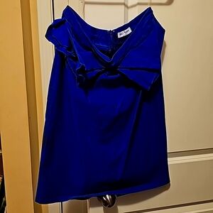 Blue XL skirt with bow never worn‼️
